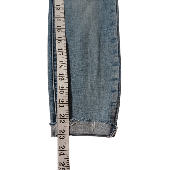 PISTOLA Medium Wash Blue Skinny Cuff Hem High Rise Jeans 26 - Picture 4 of 7